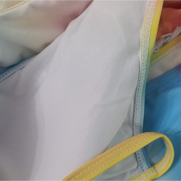 Summer sexy bikini print neon beach wear pool suim suit high waist tie multi col - Picture 4 of 6